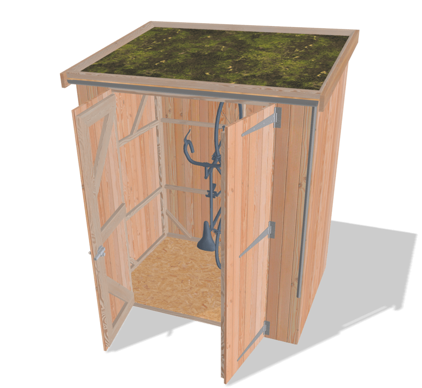 Vertical outdoor deals bike storage