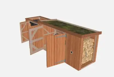 A view of our online configurator with a bikeshed binshed and log store