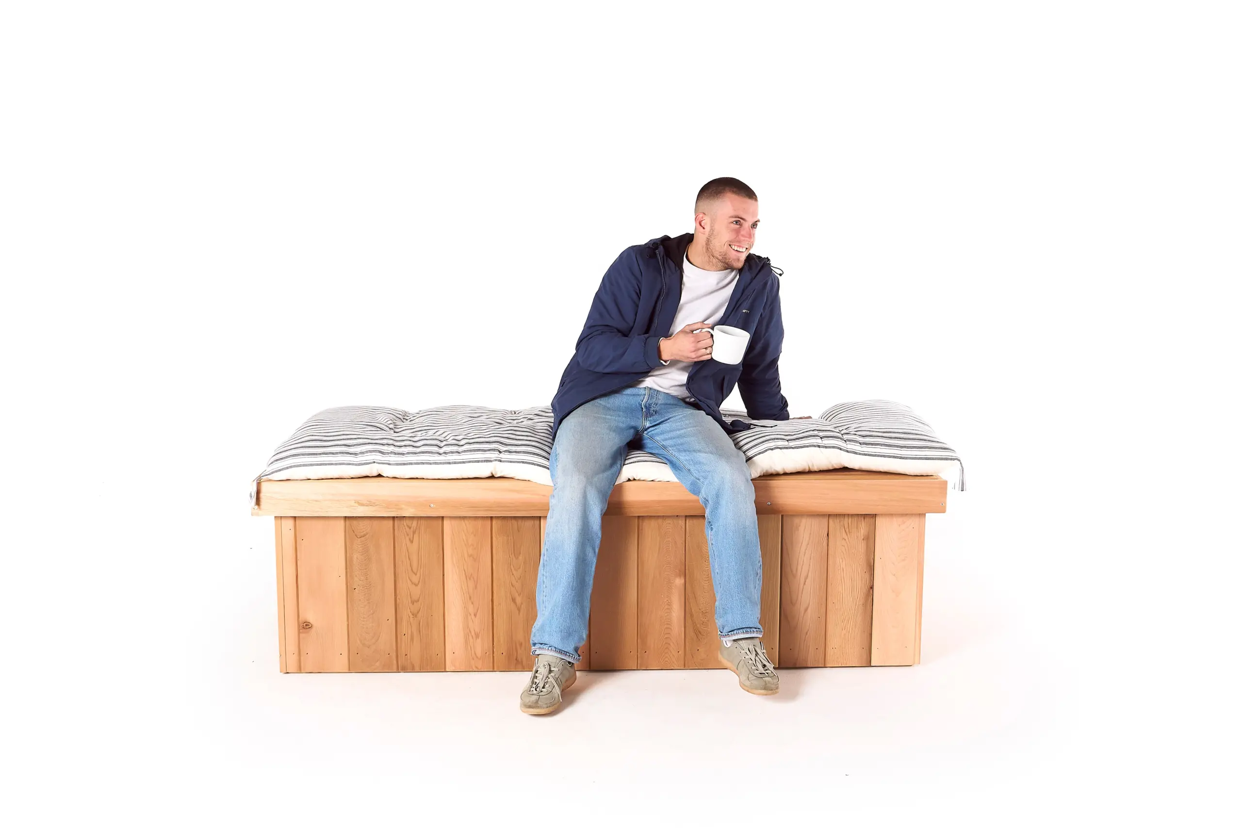 Garden storage bench design shown on the garden storage bench page