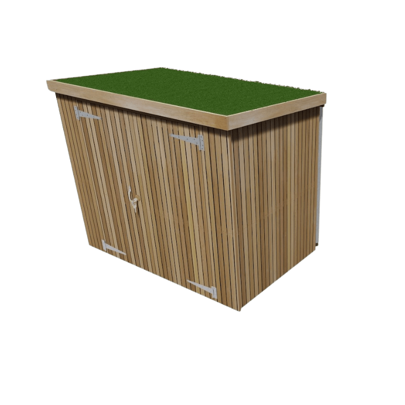 Extra-height option fitted on a Corten Steel Bike Shed