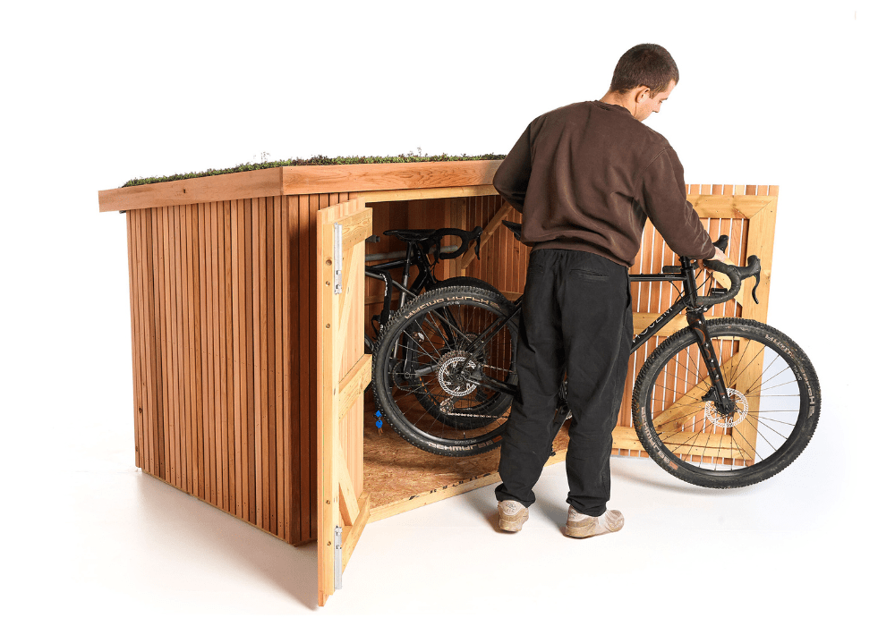 Classic Bike Shed shown alongside the Corten Steel Bike Shed range (2 of 4)