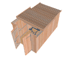 Bike shed top view